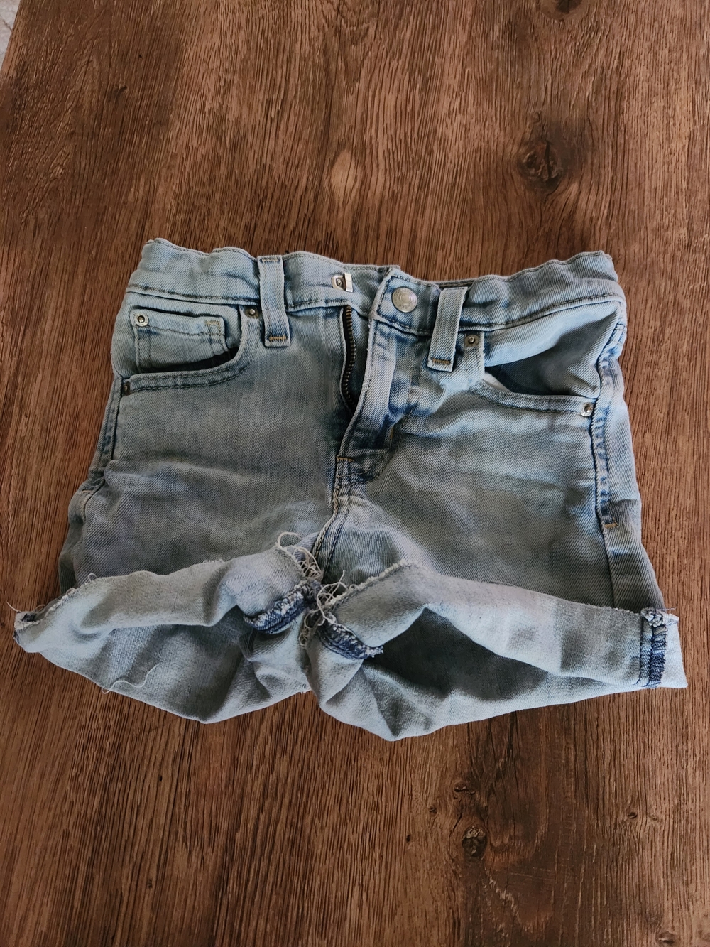 Signature by Levi Strauss Light Blue Denim Rolled-Hem Kids Shorts